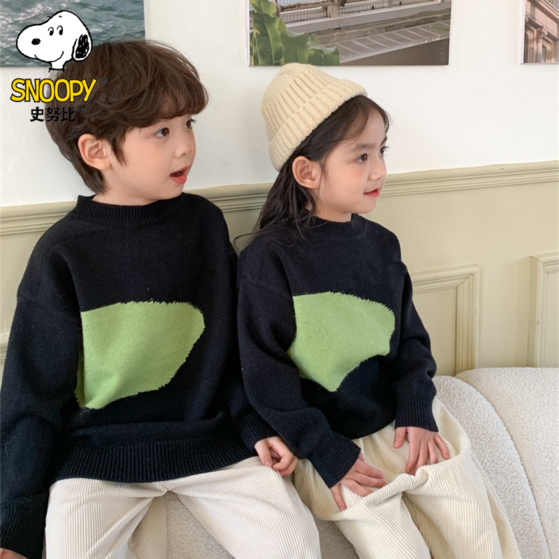 Snoopy/史努比毛衣儿童男童女童宝宝洋气秋冬季新款正品针织衫潮