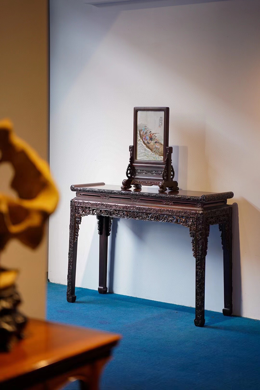 新人家具福利老挝大红酸枝条案