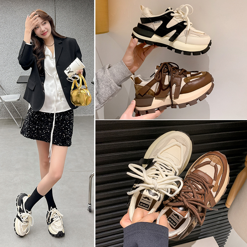 米莱jiaer/2024秋季阿甘鞋网红百搭潮流厚底ins休闲鞋