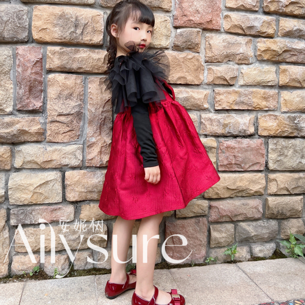 【关店清仓】女童时尚长袖T恤洋气提花吊带连衣裙合集