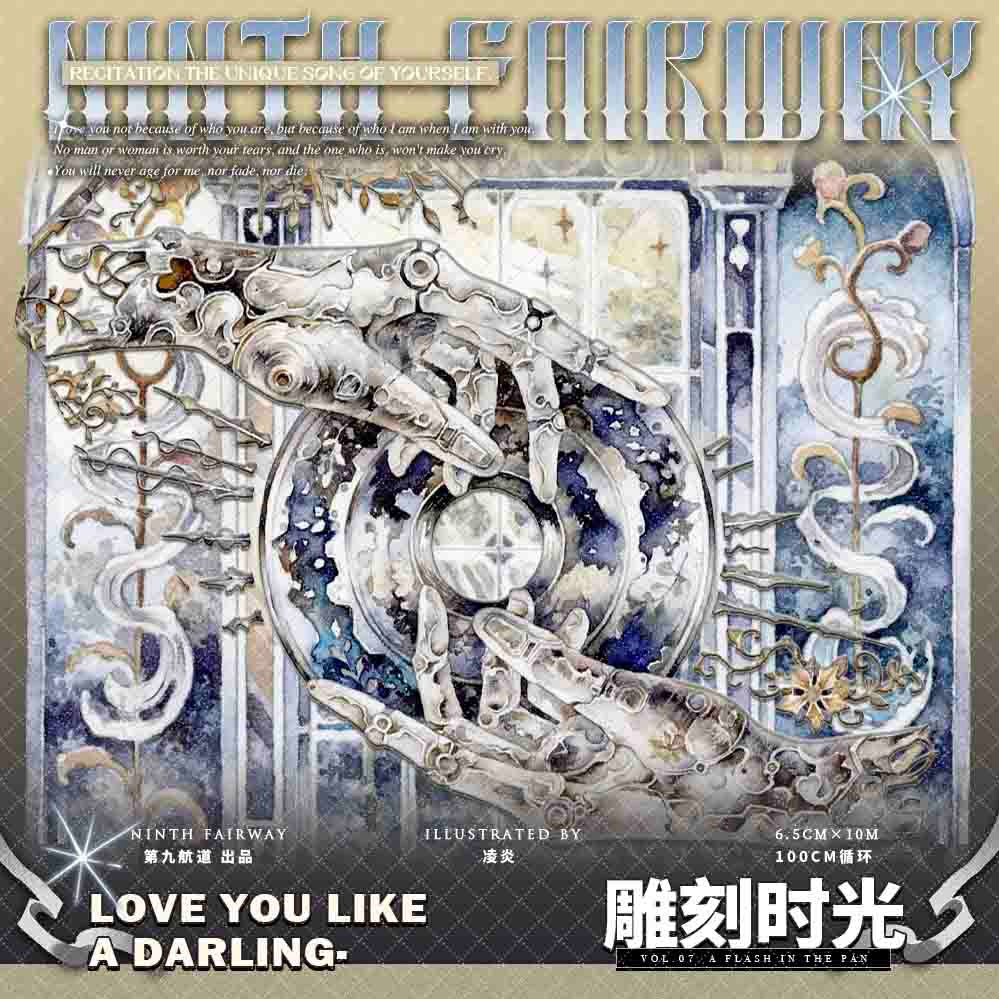 【分装】第九航道雕刻时光pet特材手帐胶带 咕卡 流麻 手账贴