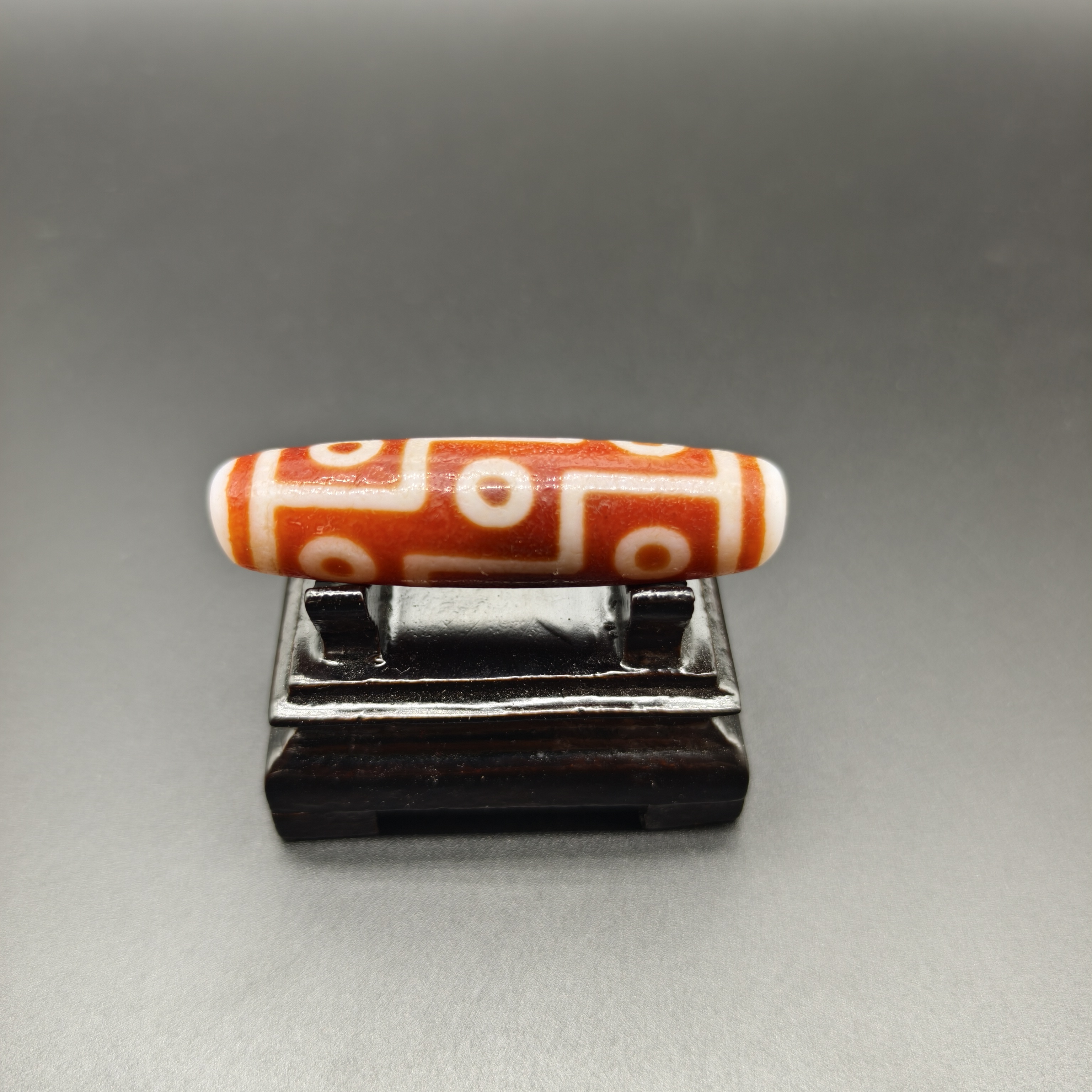 焱玉阁珠宝藏传回流精品手工玛瑙折线九眼佩珠吊坠佩饰