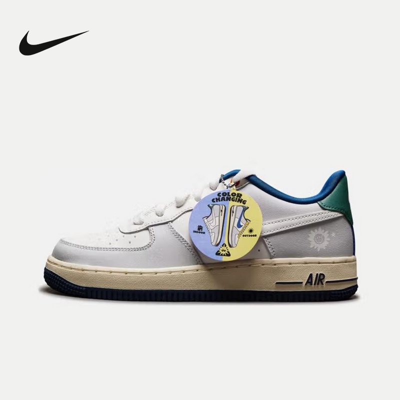 流光风耐克女鞋AIR FORCE 1空军一号AF1板鞋大童鞋HM3721-111