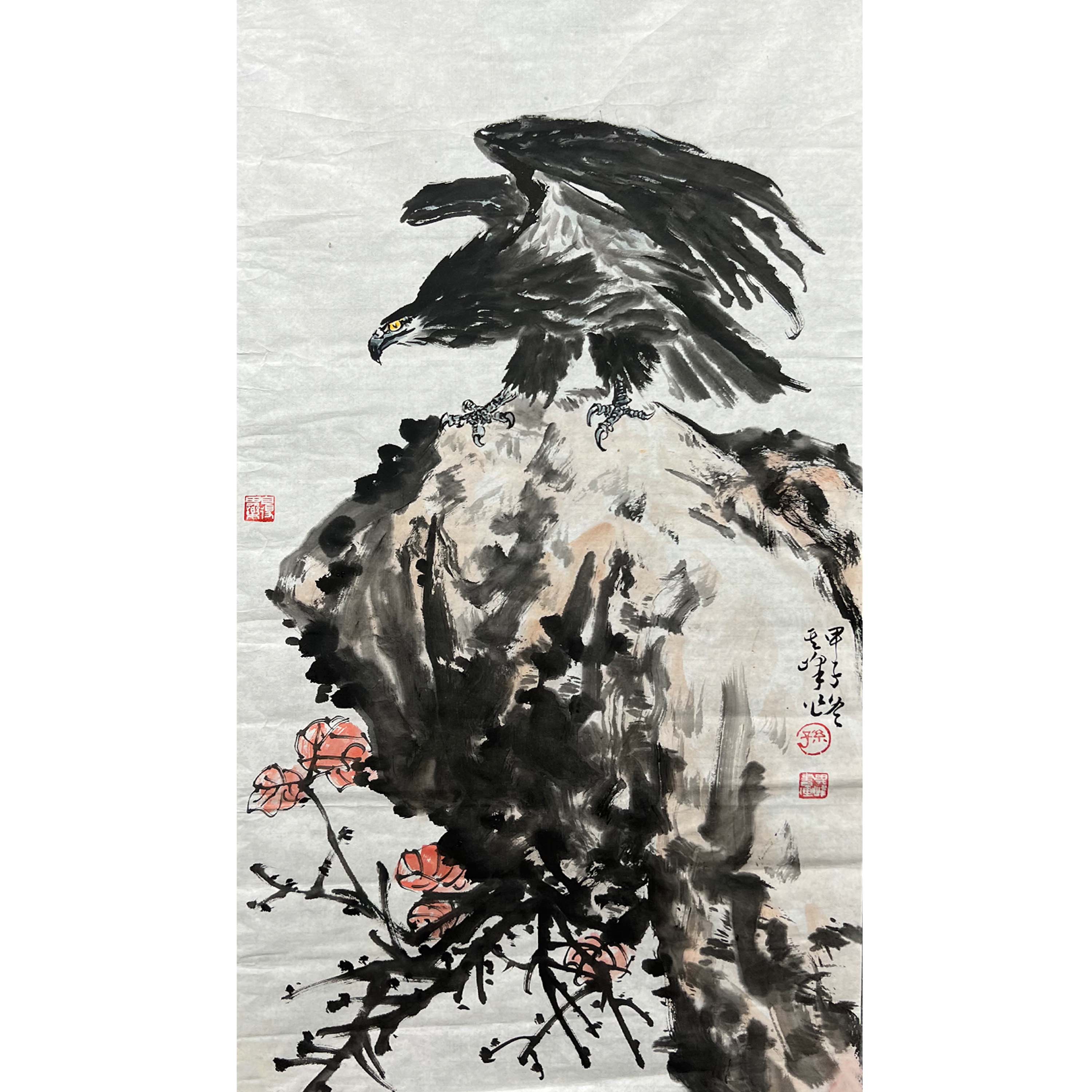 孙其峰款《鹰》94cm*47.5cm