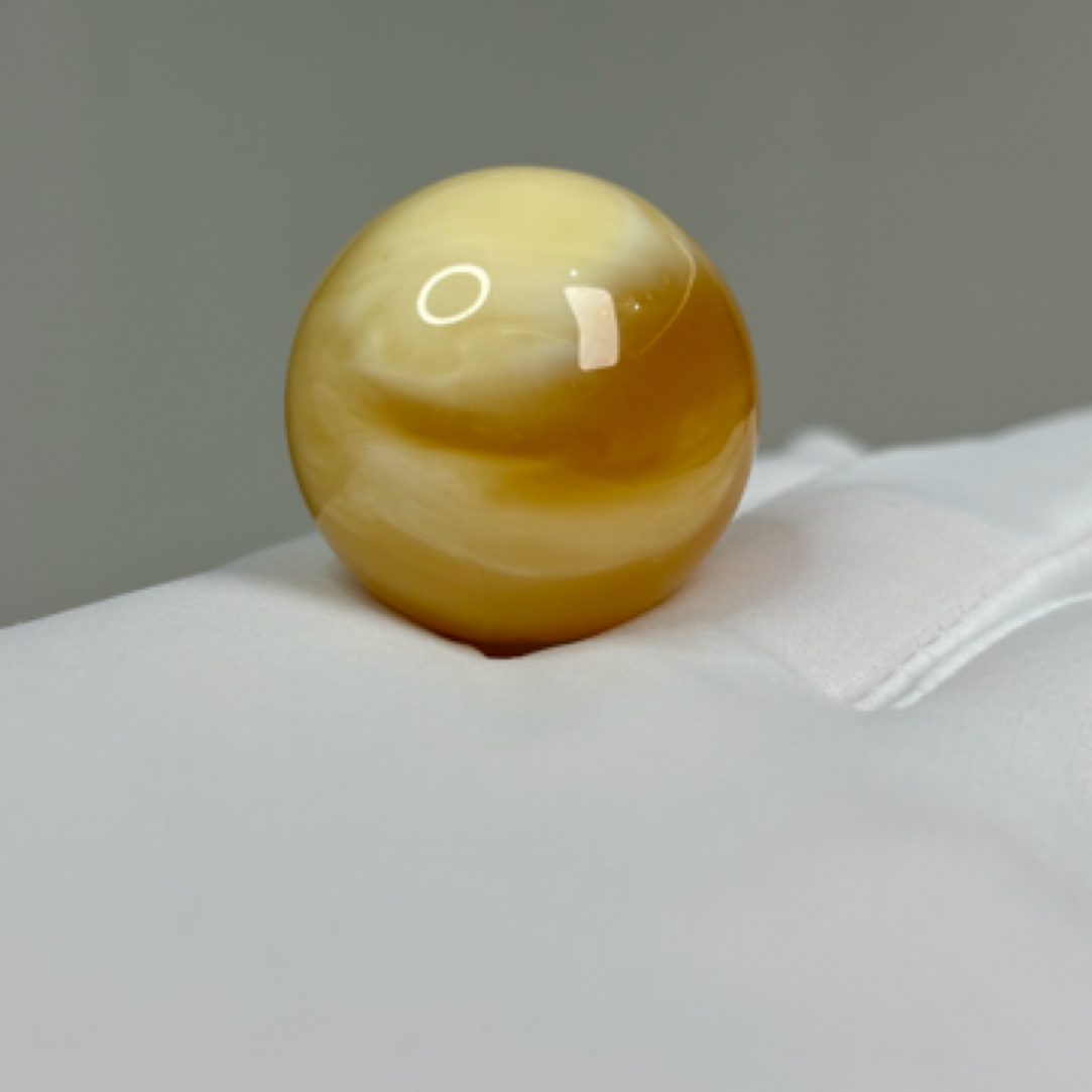 【 琥珀精灵 】天然俄料蜜蜡圆珠单珠24.3mm