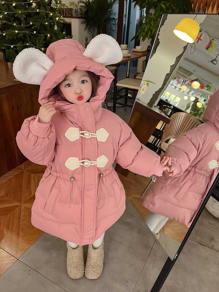 女童羽绒服2023新款宝宝棉衣冬款外套儿童冬装小女孩棉袄冬季棉服