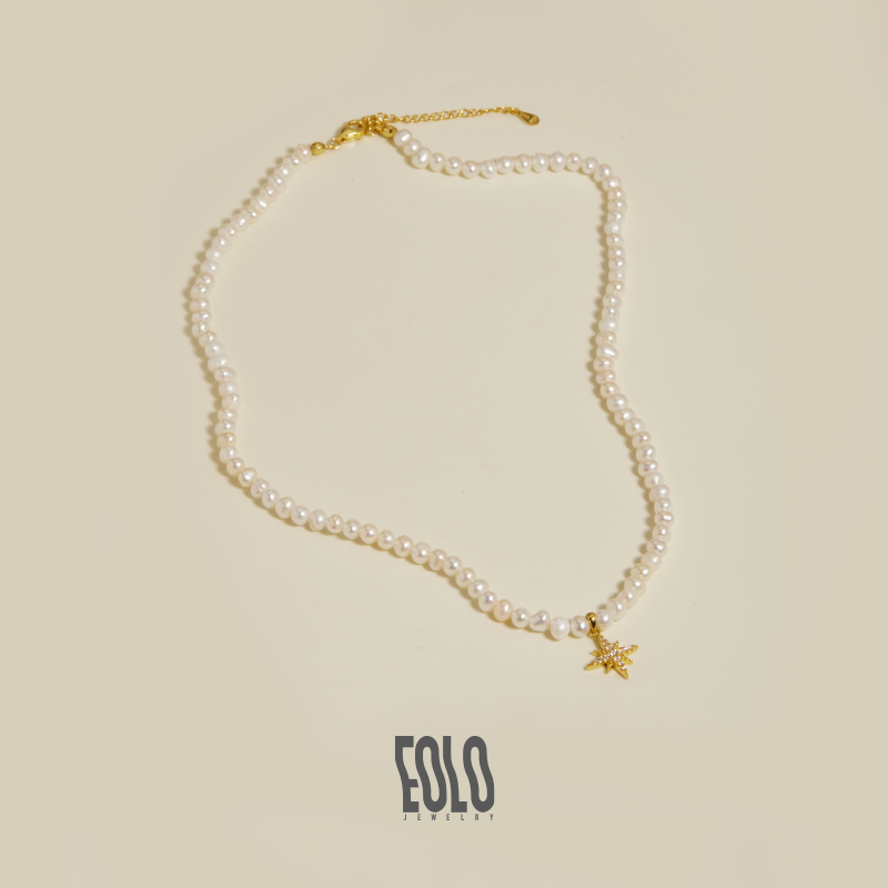 EOLO八芒珍珠项链 女925银淡水珍珠秋冬高级感百搭时尚气质EFNL04