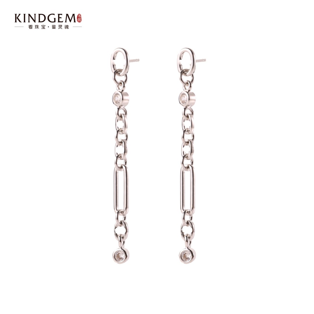 铜合金合成锆石耳饰 AH34XMIC-25373百搭简约轻奢气质耳环