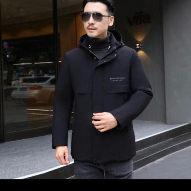 冬季服装以直播间扣号为准时尚保暖秋冬休闲男士男款短款连帽立领
