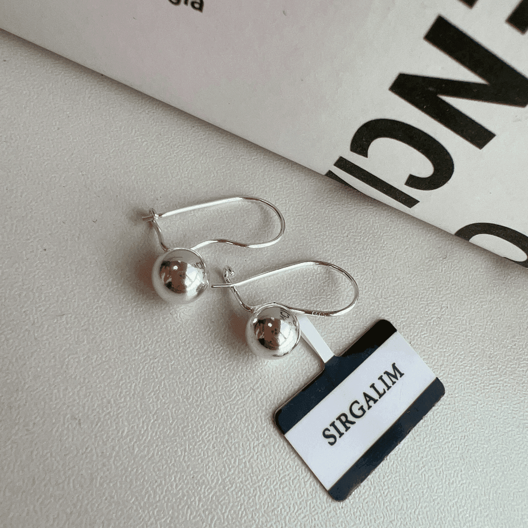 925银耳饰 SIRGALIM银饰 990银日常可爱光面耳环