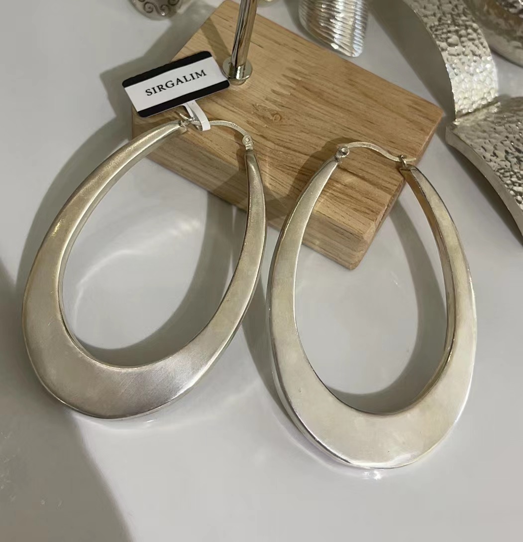 925银耳饰 SIRGALIM 重工宽面耳环