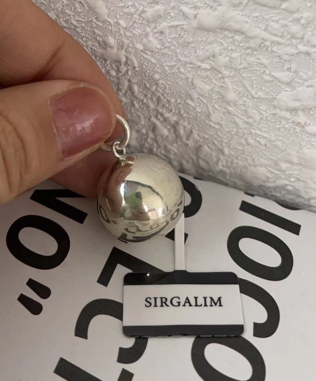 925银银制品 925银  SIRGALIM  925银光面小号圆形吊坠 