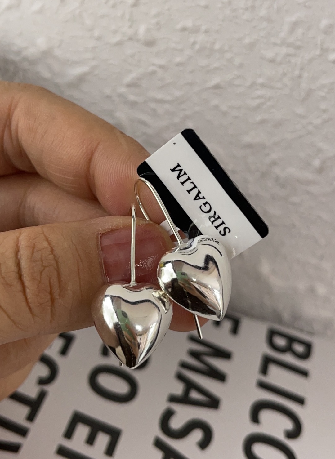 925银耳饰 SIRGALIM  925银桃心耳环