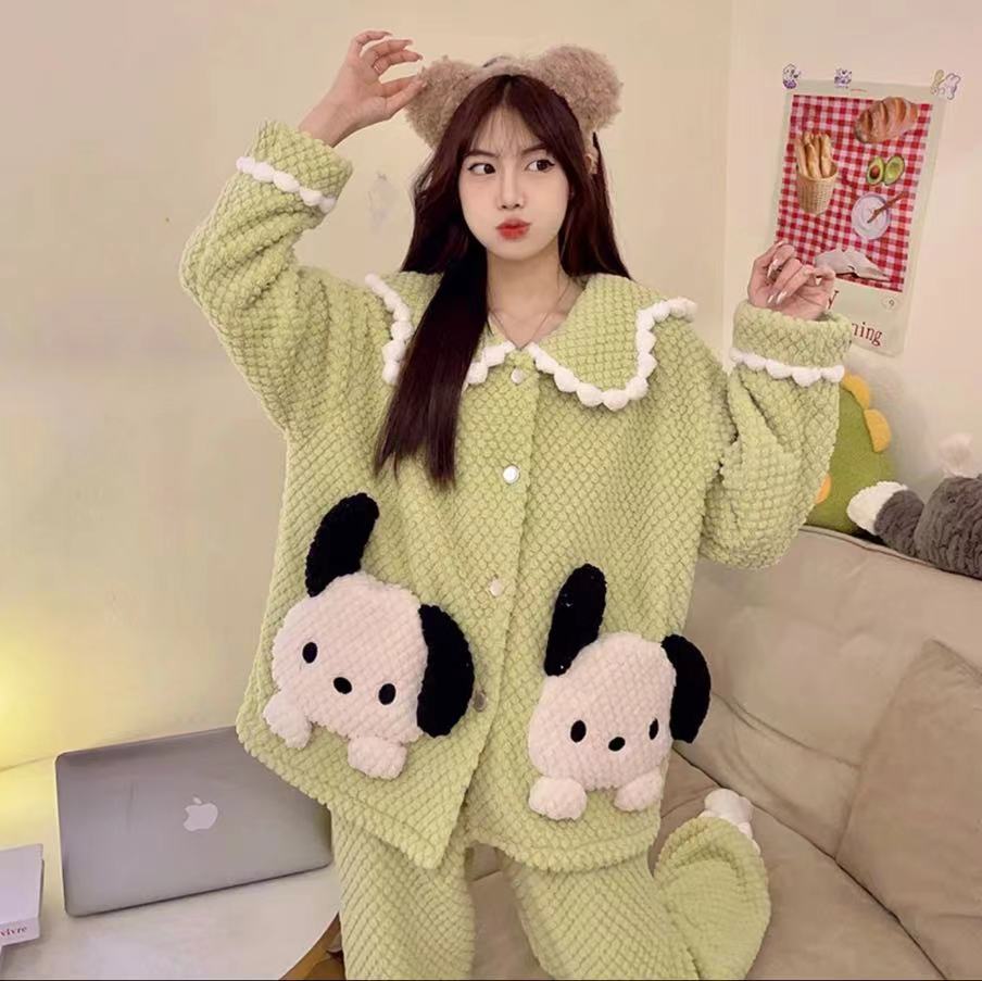 男款加厚加绒休闲时尚睡衣套装毛绒保暖