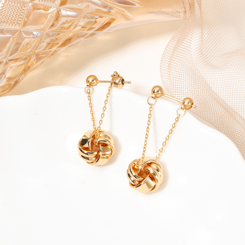 6036 高级球球流苏耳钉个性时尚气质轻奢耳饰小众