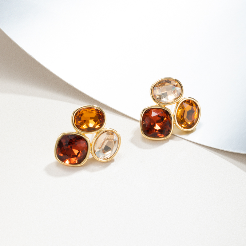 6366 三花耳环女个性时尚气质轻奢耳饰高级