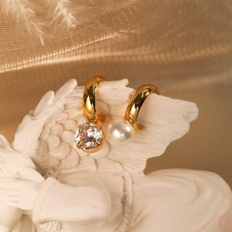 5076 ab珠珠耳环女个性时尚气质轻奢耳饰高级感