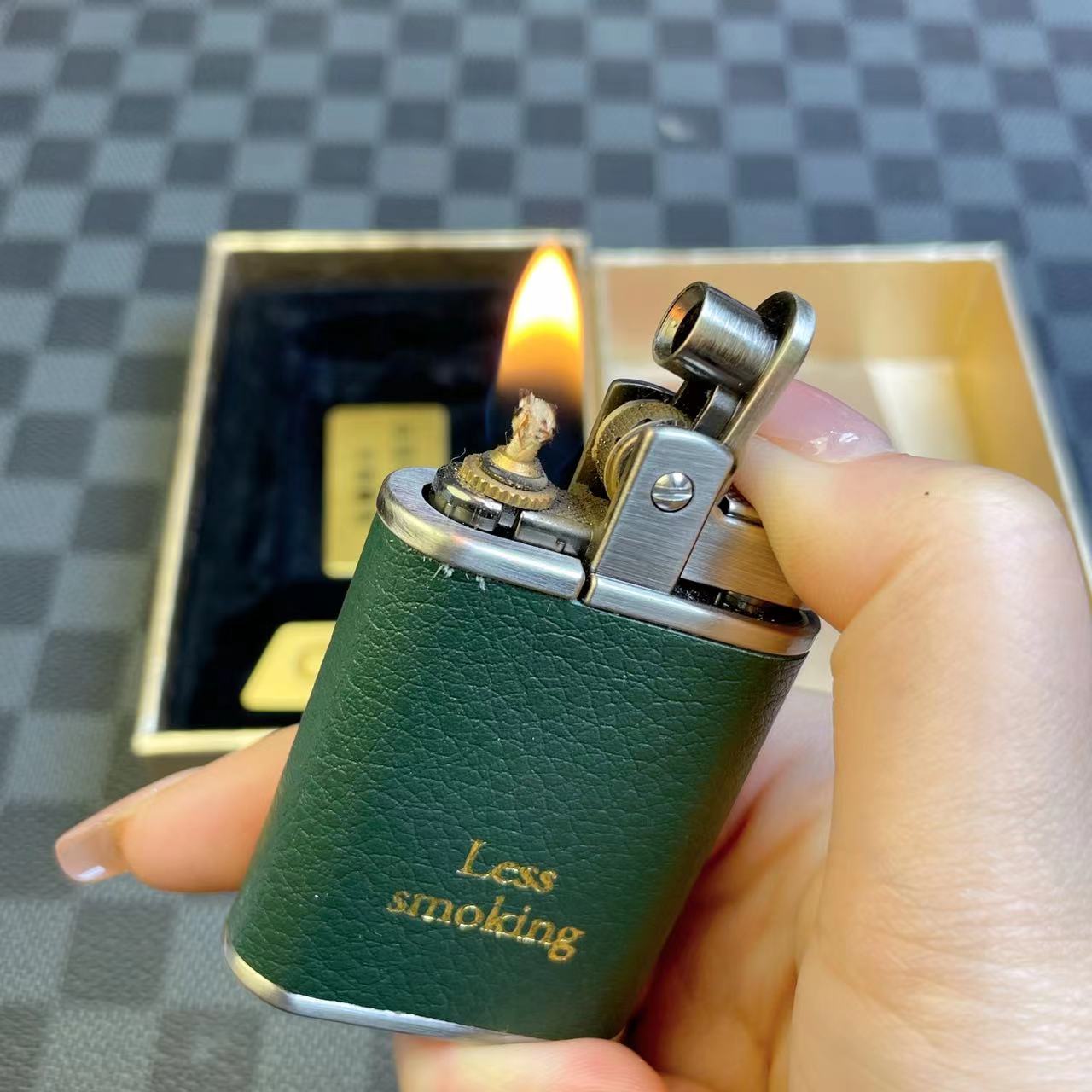 CHIEF/首领防风磕头机缝制皮革打火机