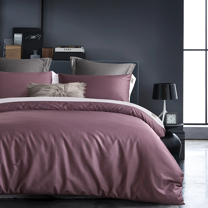 Ceconcert音色家居60长绒棉棉被罩简约款四件套纯简约纯色轻奢