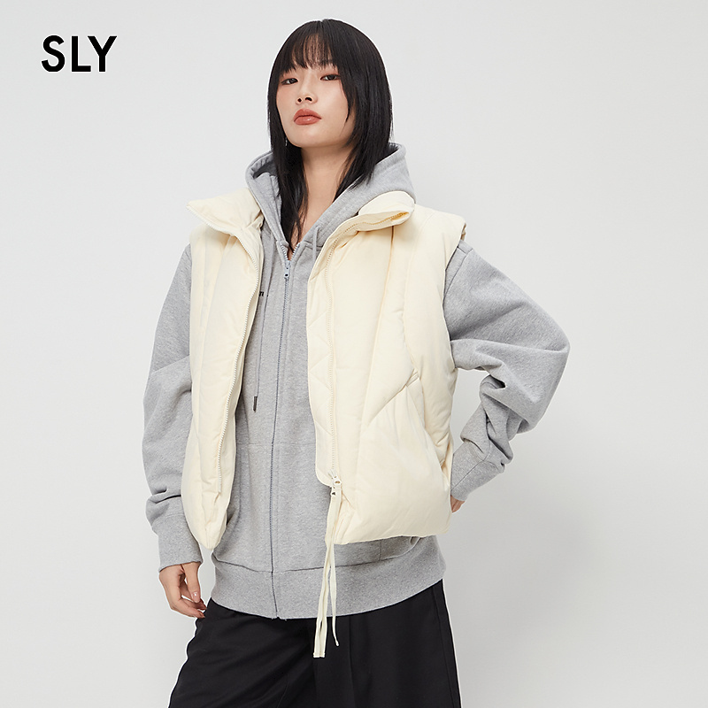 SLY 2025秋季新品简约通勤风休闲泡芙鸭绒羽绒马甲038HAM30-0151