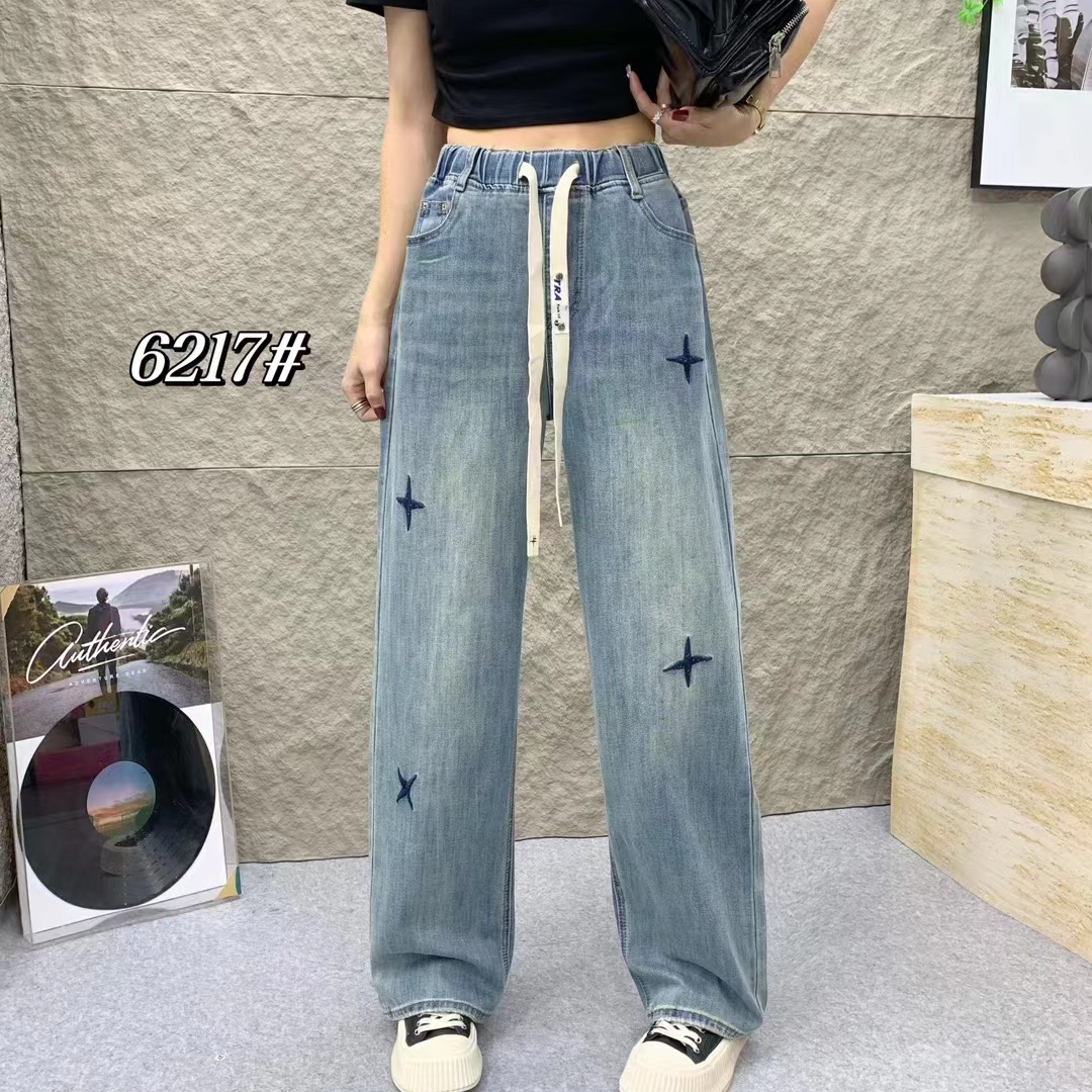 99---------大码女装直筒（拍这里）牛仔裤裤子阔腿裤高腰抗炎反应