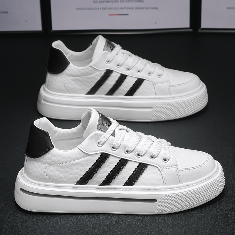 欧洲站小白鞋男2023年新款春季男士运动厚底休闲板鞋韩版潮流男鞋