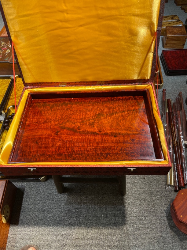 印度小叶紫檀茶盘，有礼盒