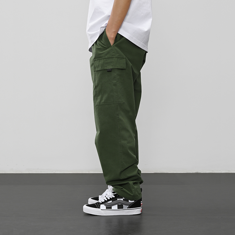 BBK 宽松 纯色工装裤 可调节裤脚 休闲裤BBOY街舞 练舞裤 滑板裤