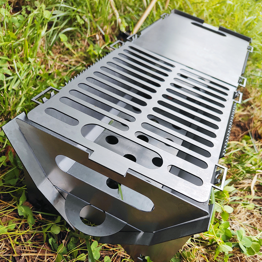可拆卸烧烤炉户外大容量便携式超厚碳钢材质家庭全套工具烧烤架子