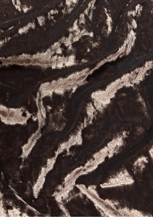 可可棕 冰花丝绒 时尚服装面料