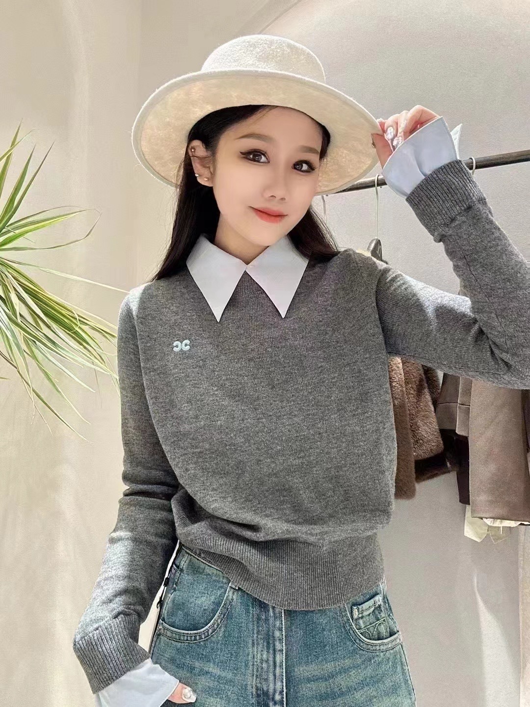 (401-499)螺家百搭欧韩新款上衣精致高级