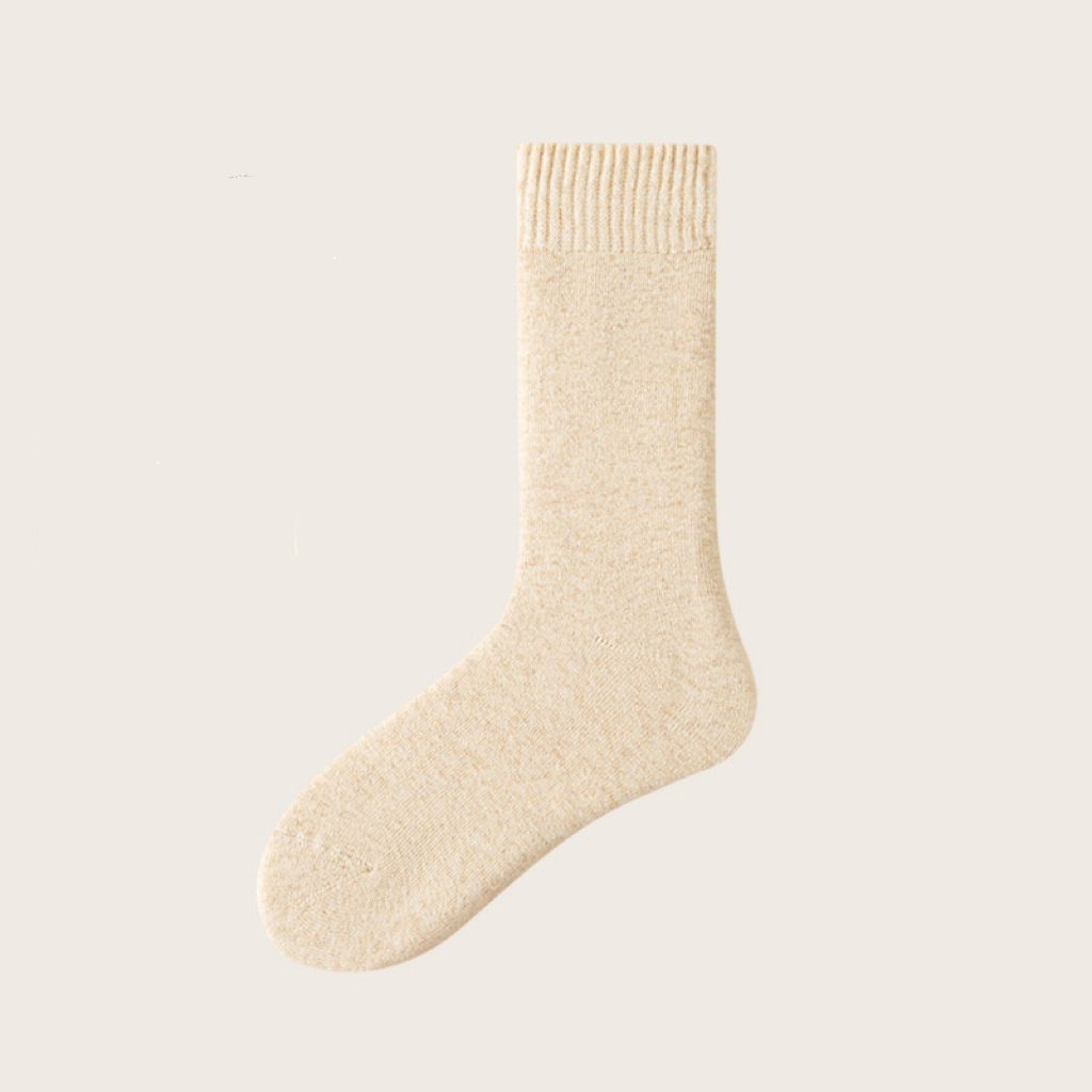 EZE VILLAGE 2双75克羊绒加厚款保暖袜