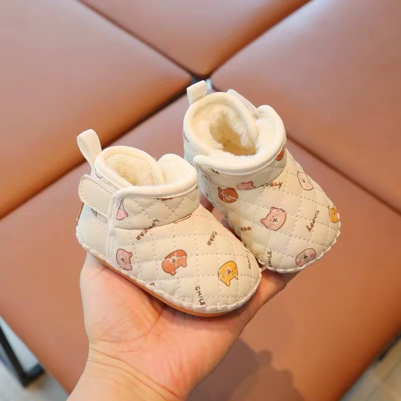 冬季一岁宝宝雪地鞋防滑6-12月婴儿棉鞋加厚保暖幼童鞋子秋冬G-10
