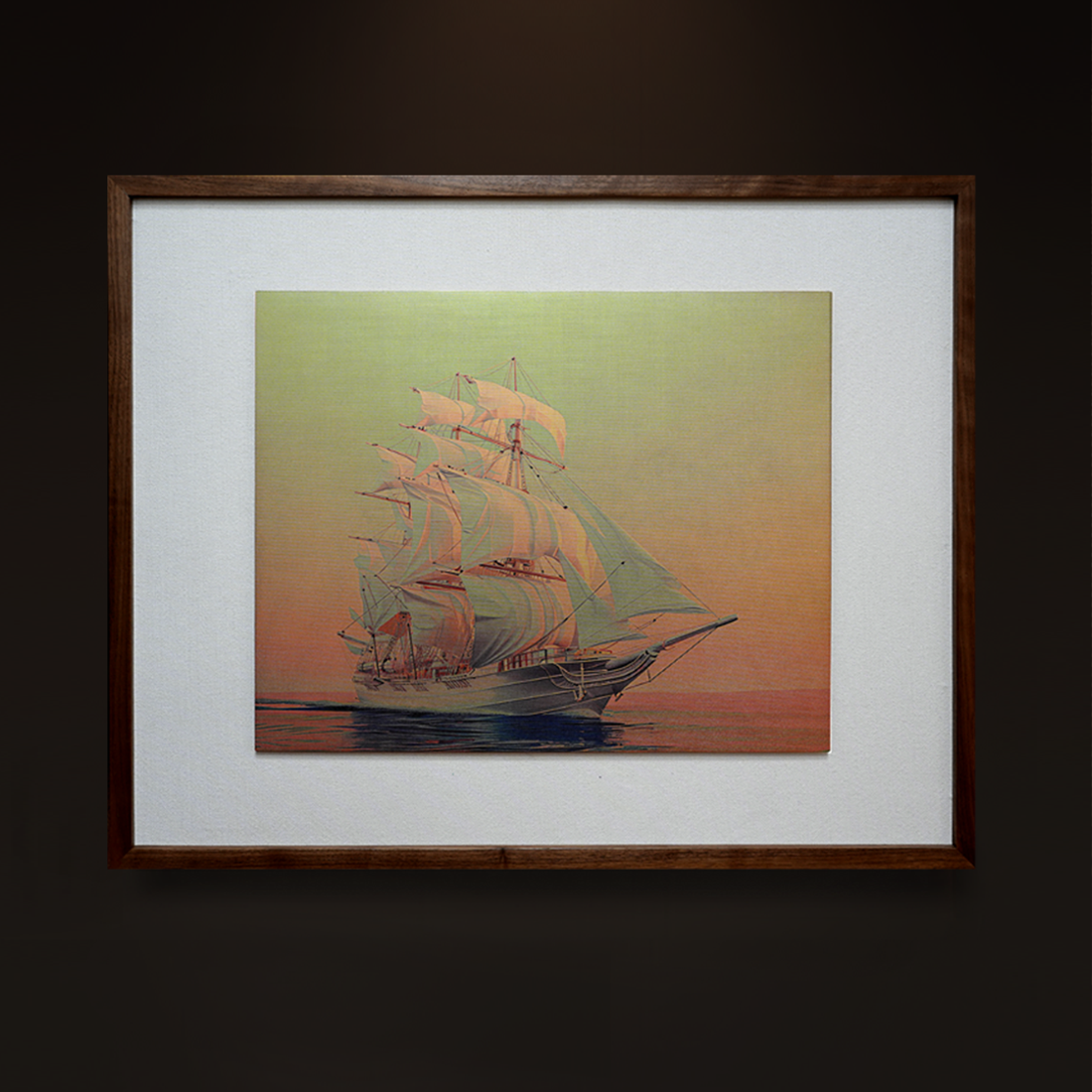 释同《扬帆起航》铜板画新中式入户玄关装饰画客厅书房挂画装饰画