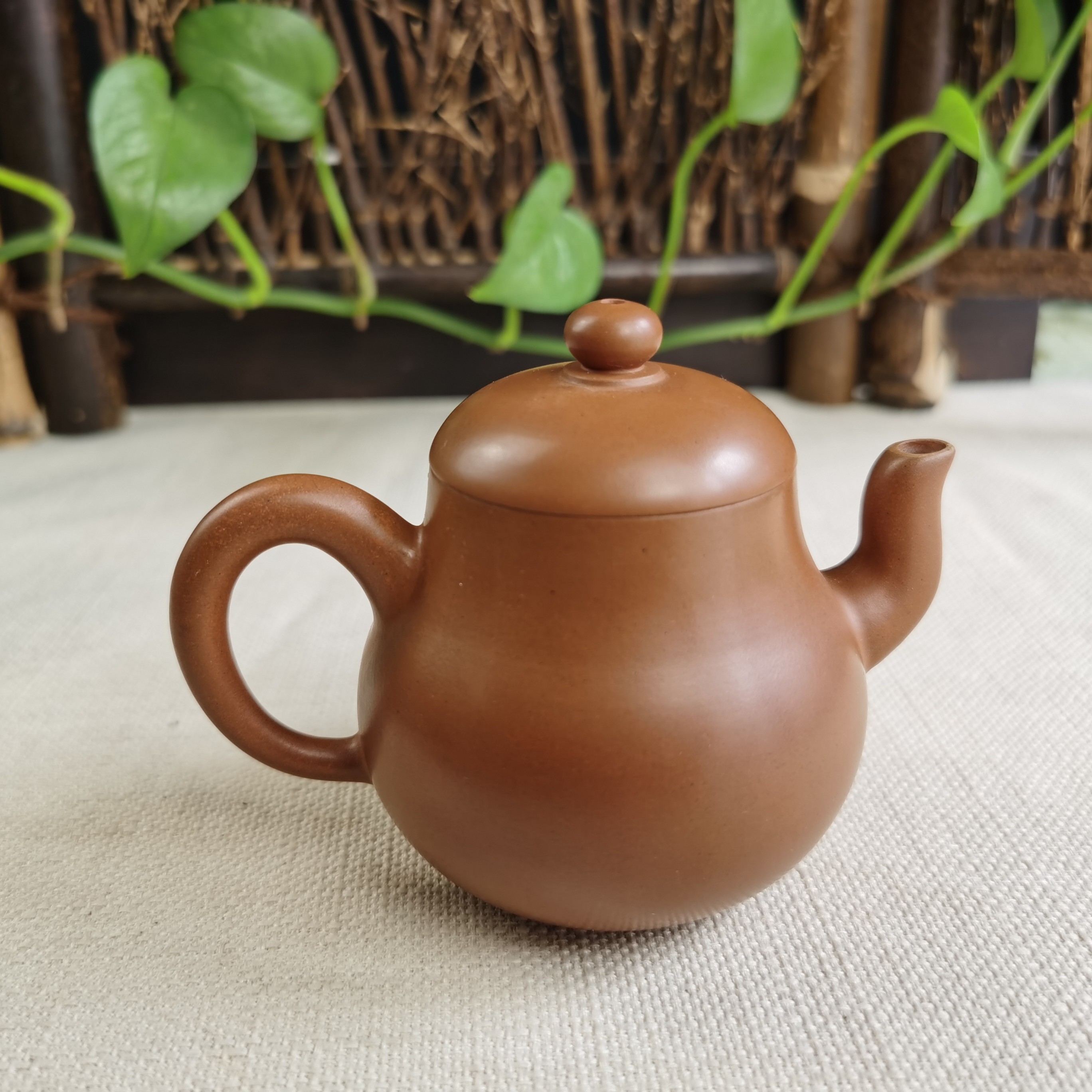 钦州坭兴陶小容量思亭壶原矿原色红色中式茶壶110毫升纯手工复古