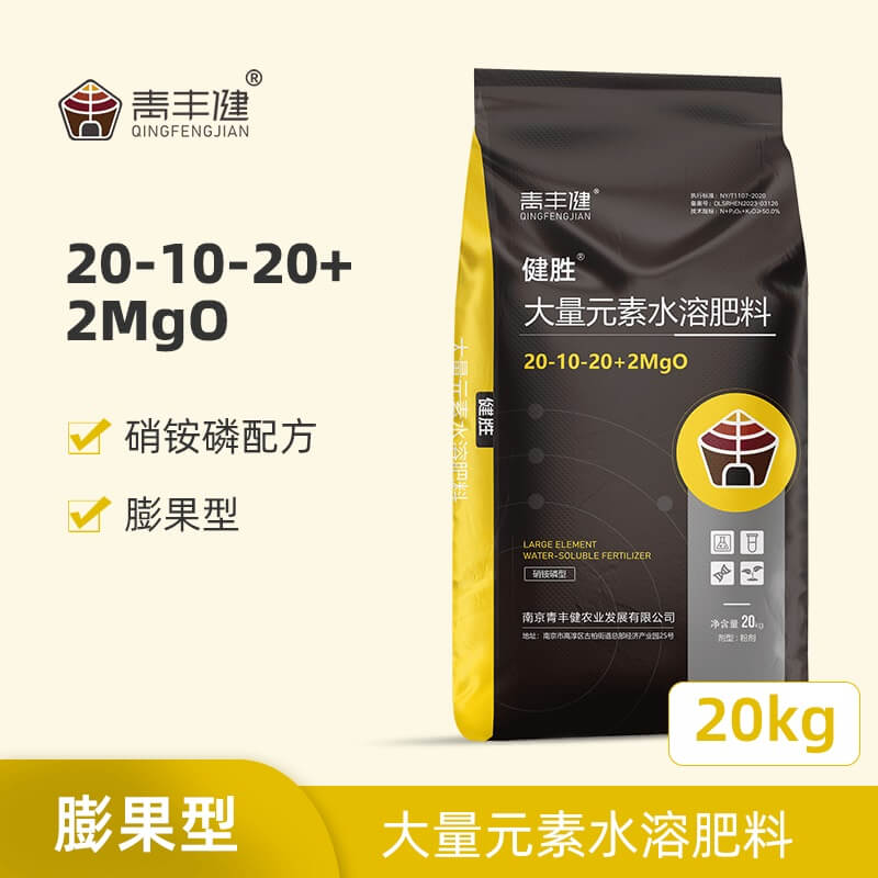 健胜 20-10-20+2MgO 硝铵磷大量元素水溶肥料 20kg/袋