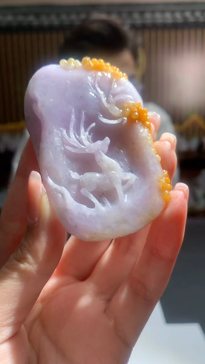 【闪购商品】定制翡翠未镶嵌4777zm-挂件毛货196鹿