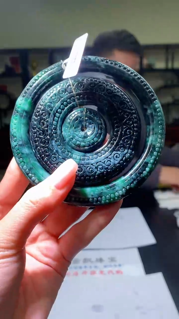 【闪购商品】定制翡翠未镶嵌5119zm-毛货手镯盖章141