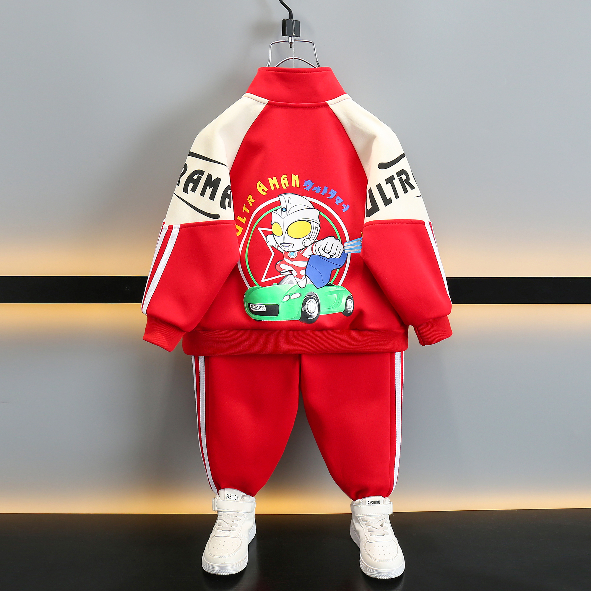 奥特曼衣服男童秋装棒球服套装2025新款帅气男宝春秋潮酷时髦外套