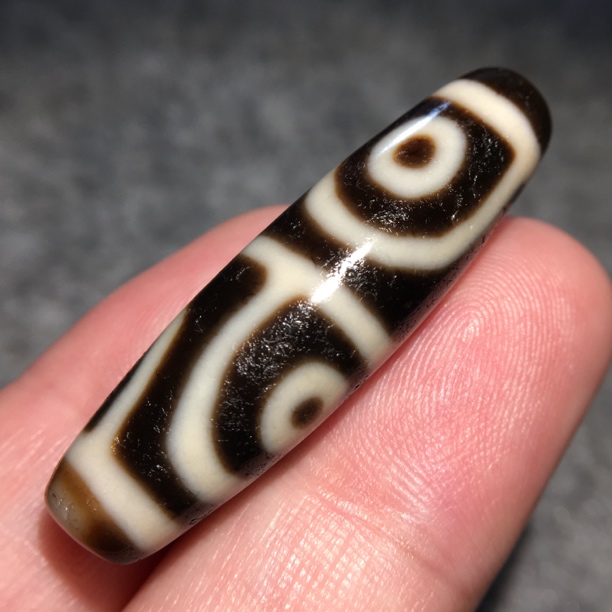 【吉珠甄选】上肯莲花四眼玛瑙吊坠 手工顶料精品藏式