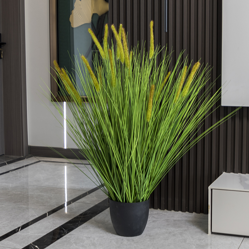 落地绿植盆景客厅电视柜旁摆件 仿真花装饰服装店橱窗直播间造景