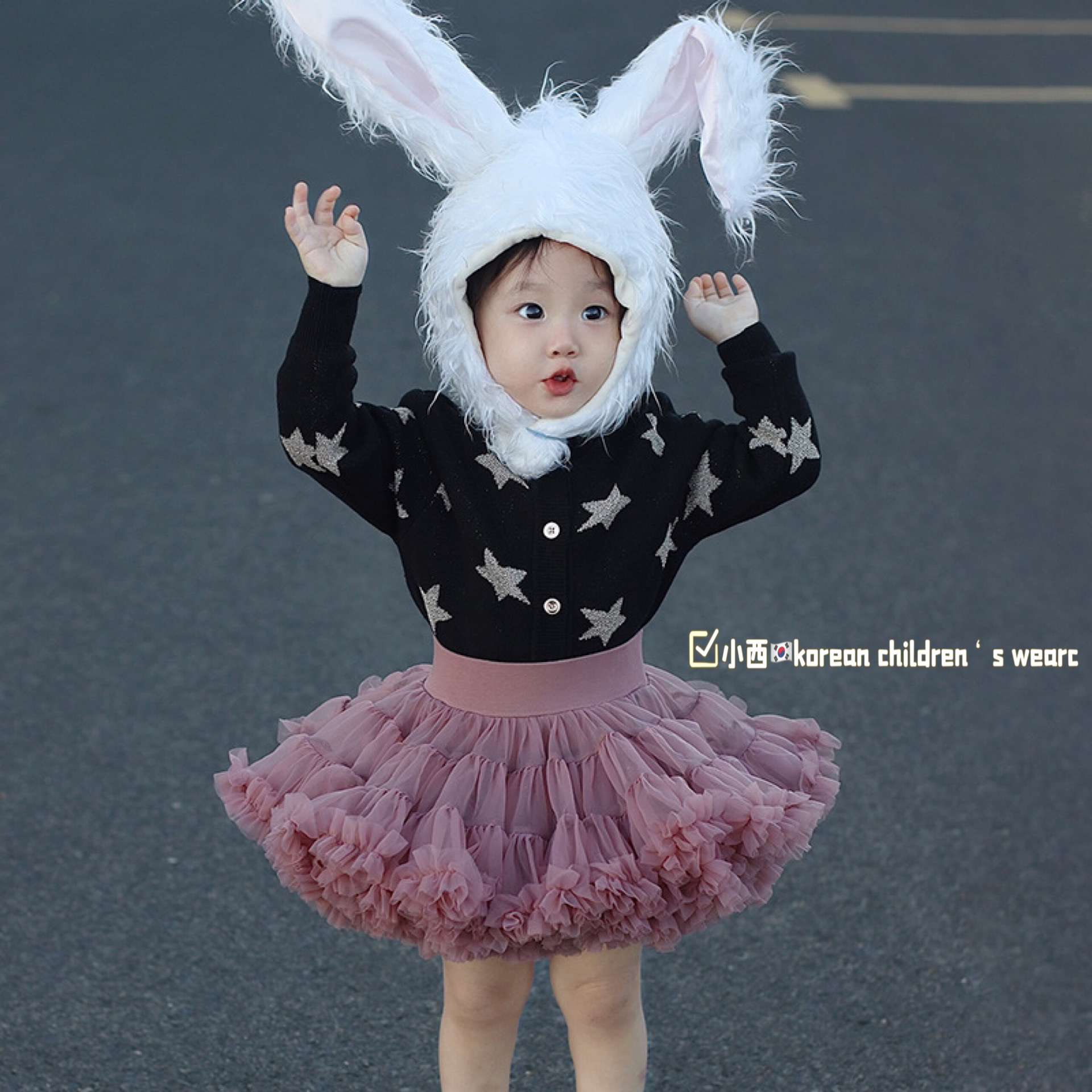 搭配tutu裙穿的春秋针织满天星开衫女童百搭韩版软毛衣保暖上衣