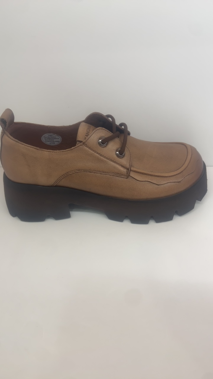 康奈11226123厚底乐福鞋女新款真皮单鞋复古英伦风黑色小皮鞋