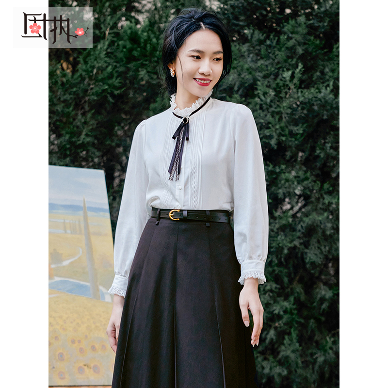 固执春季新款百搭长袖衬衫女10831CS07785气质