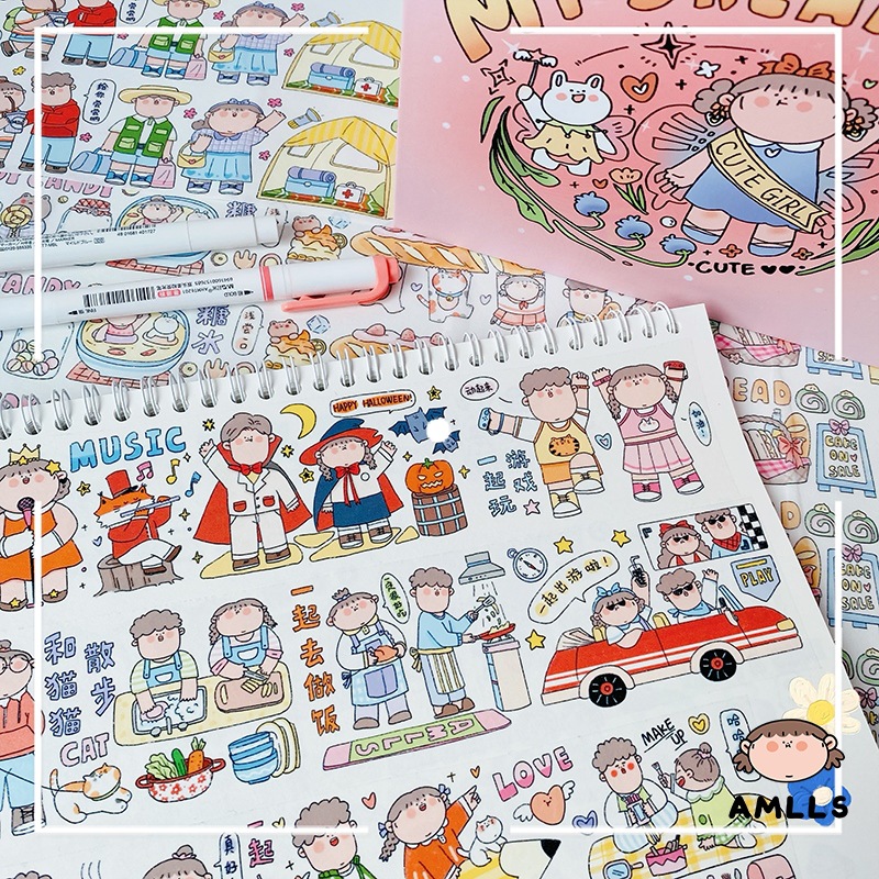 阿玛莉莉丝第13弹白日梦想家系列手帐和纸胶带贴纸-分装整循环