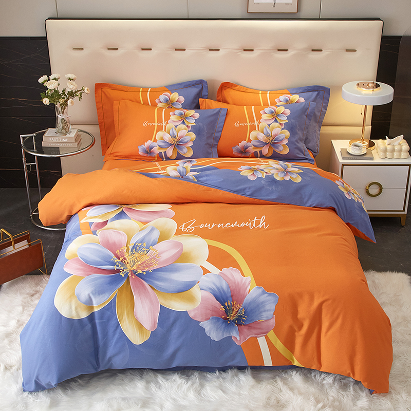 秋冬款纯棉四件套100全棉4件套床单被套家纺床上用品-佳偶天成