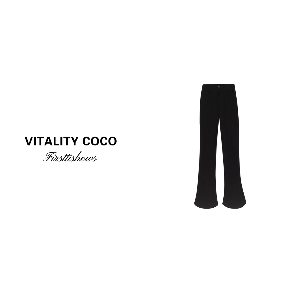 「VITALITY COCO」【超模神裤】时尚高腰气质轻奢百搭显瘦马蹄裤-864