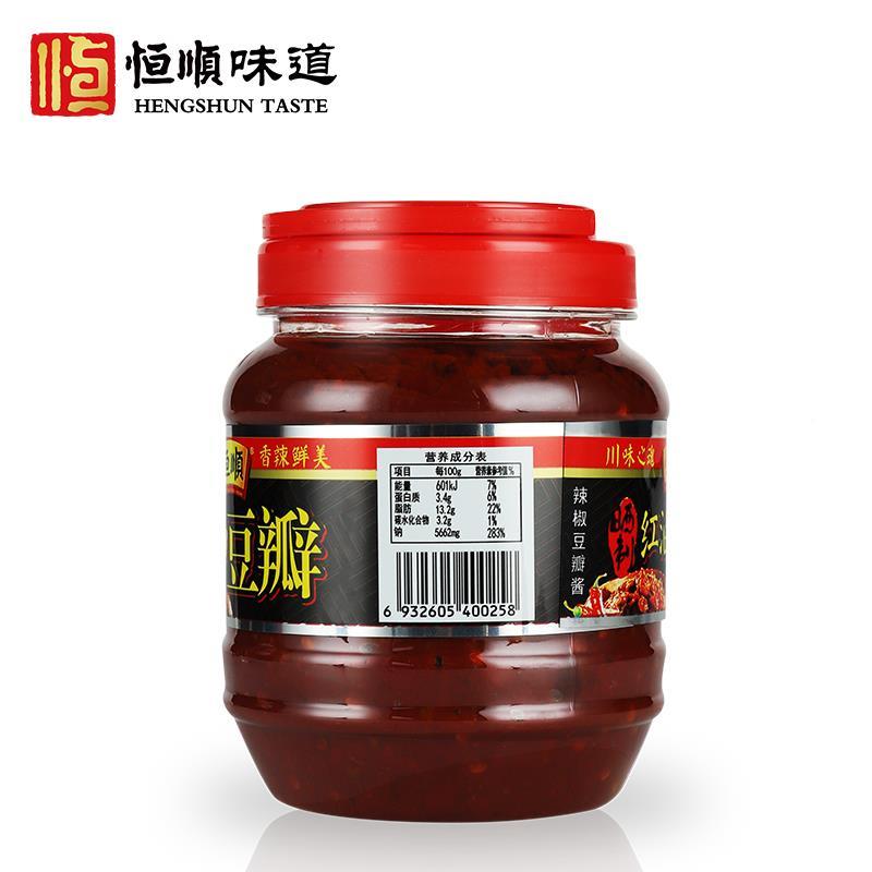 恒顺红油豆瓣500g 辣味悠长 瓣香酥脆 镇江恒顺豆瓣酱 红油豆瓣酱