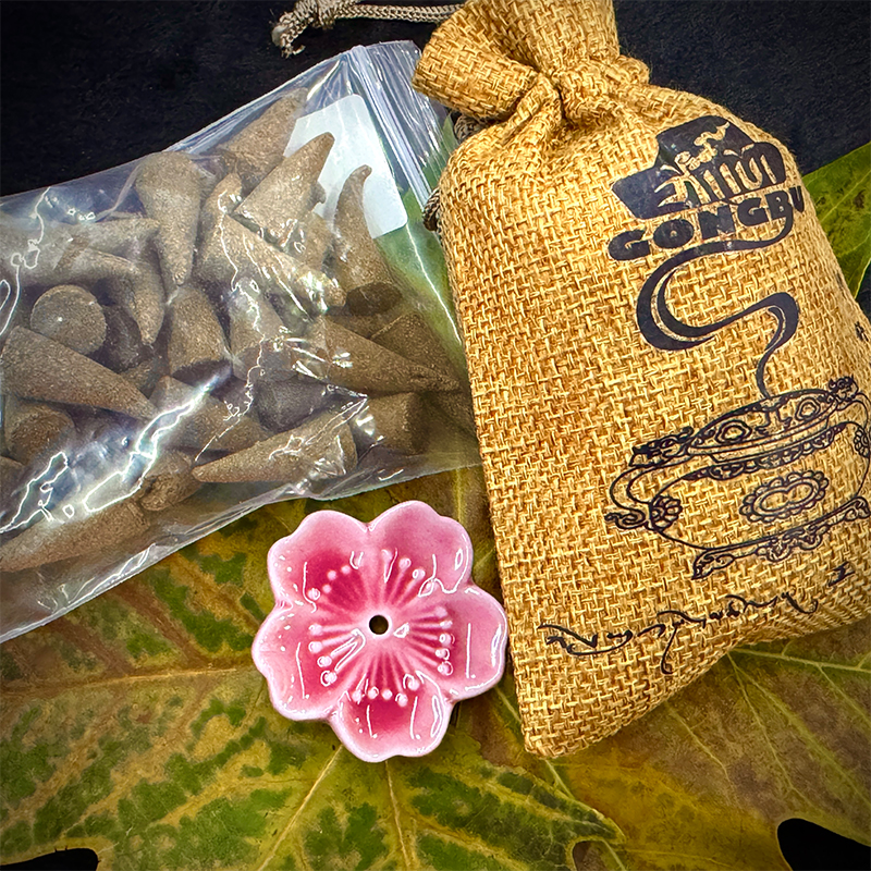 【藏玺·工布圣香】西藏传统手工藏香舒心塔香 送桃花小香盘