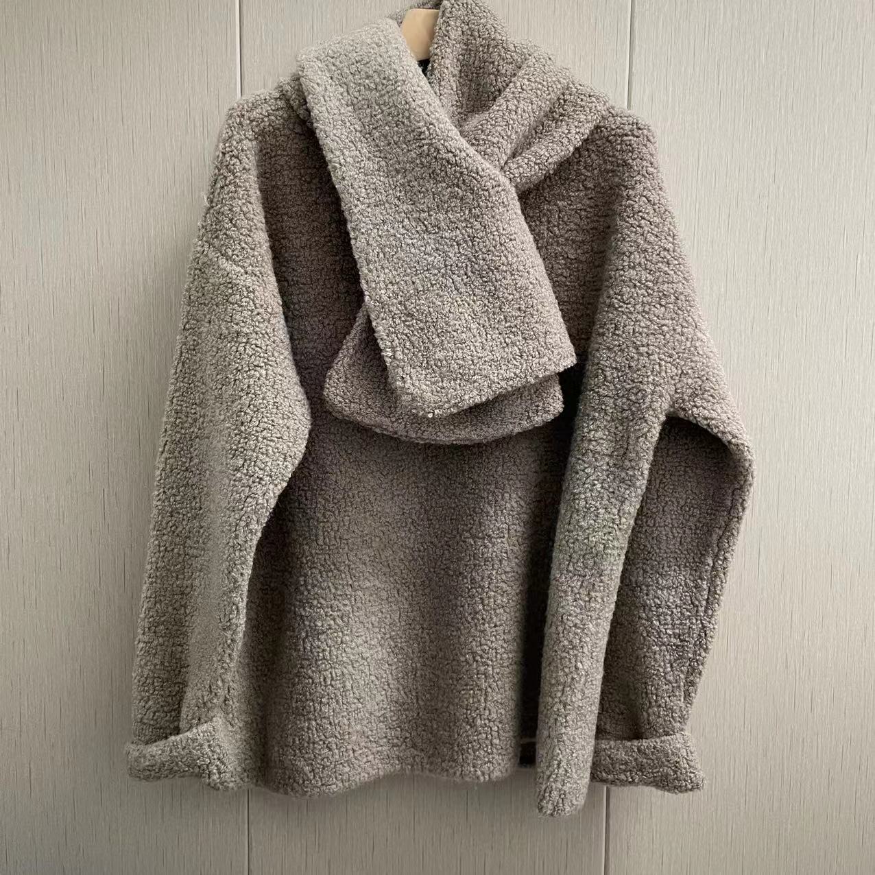 圈圈绒围巾针织毛衣